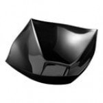 Fineline Wavetrends 128-BK Black Plastic Serving Bowl 128 oz. - 25/Case