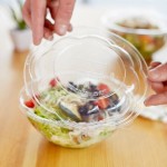 Eco-Products EP-SB32 32 oz. Clear Compostable Plastic Salad Bowl with Lid - 150/Case Eco-Products EP-SB32 32 oz. Clear Compostable Plastic Salad Bowl with Lid - 150/Case