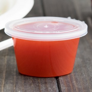 Newspring YE501 ELLIPSO 1 oz. Oval Souffle / Portion Cup with Lid - 1,000/Case Newspring YE501 ELLIPSO 1 oz. Oval Souffle / Portion Cup with Lid - 1,000/Case