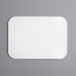 Choice Oblong Foil-Laminated Board Lid for 5 lb. Foil Take-Out Container - 250/Case