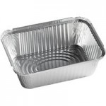 Choice Oblong Foil-Laminated Board Lid for 5 lb. Foil Take-Out Container - 250/Case
