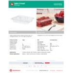 Inline Plastics Safe-T-Fresh 35 oz. Tamper-Resistant, Tamper-Evident Rectangular Hinged Container with Flat Lid - 150/Case