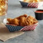 #200 2 lb. USA Flag Paper Food Tray - 1,000/Case