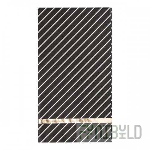 Sophistiplate Everyday Black Paper Guest Towel - 240/Case