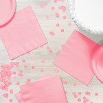Creative Converting 58158B Classic Pink 3-Ply 1/4 Fold Luncheon Napkin - 500/Case