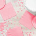Creative Converting 58158B Classic Pink 3-Ply 1/4 Fold Luncheon Napkin - 500/Case
