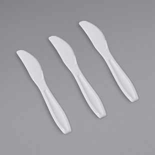 Fineline Flairware Heavy Weight White Knife - 1,000/Case