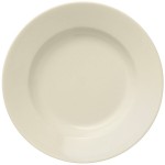 Libbey Porcelana Cream 51 oz. Cream White Wide Rim Rolled Edge Porcelain Pasta Bowl - Sample