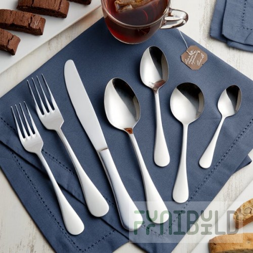 Acopa Vernon 18/0 Stainless Steel Heavy Weight Flatware 5-Piece Set - Sample