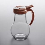 Vollrath 214 Traex® Dripcut® 14 oz. Clear Glass Syrup Server with Chrome-Plated Top Vollrath 214 Traex® Dripcut® 14 oz. Clear Glass Syrup Server with Chrome-Plated Top
