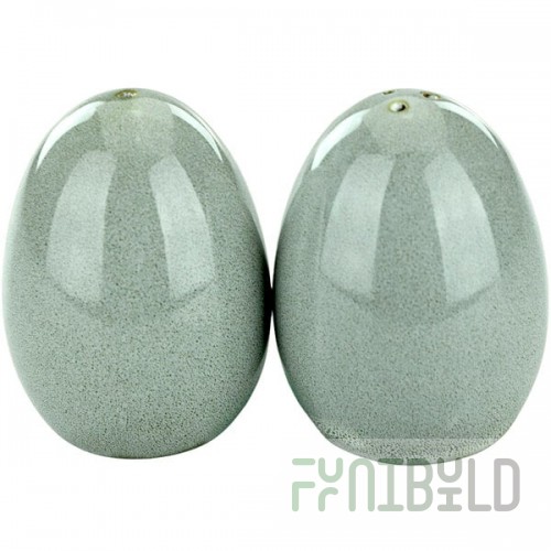International Tableware Luna 2.5 oz. Ash Porcelain Salt and Pepper Shaker Set - 24/Case