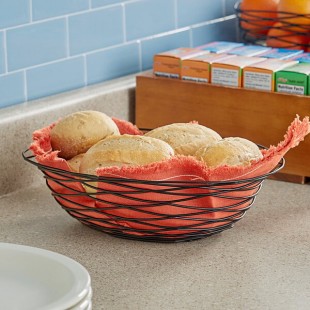 TableCraft BK17412 Artisan Oval Black Wire Basket - 12 TableCraft BK17412 Artisan Oval Black Wire Basket - 12