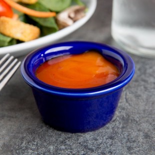 Tuxton BCX-020B Cobalt 2 oz. China Ramekin - 48/Case