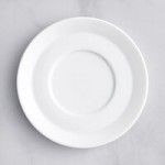 Luzerne Scandi by Oneida 1880 Hospitality SD1379007 2 oz. Bright White Raised Rim Porcelain Sauce Dish - 72/Case
