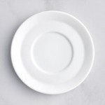 Luzerne Scandi by Oneida 1880 Hospitality SD1379007 2 oz. Bright White Raised Rim Porcelain Sauce Dish - 72/Case