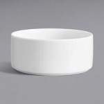 Luzerne Scandi by Oneida 1880 Hospitality SD1379007 2 oz. Bright White Raised Rim Porcelain Sauce Dish - 72/Case
