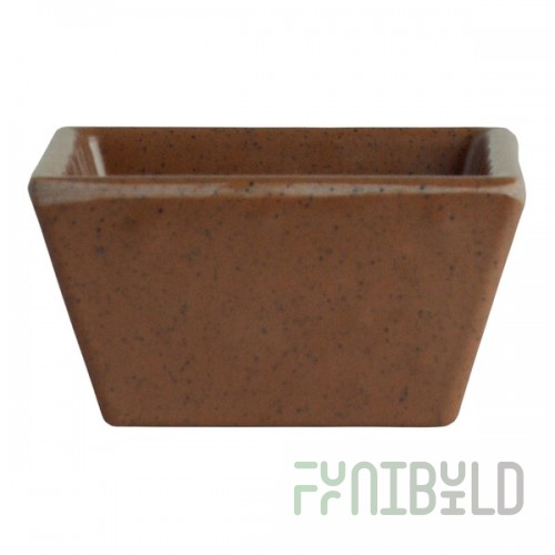 Creations Cali from Steelite International 1 oz. Redwood Melamine Square Dish - 24/Case