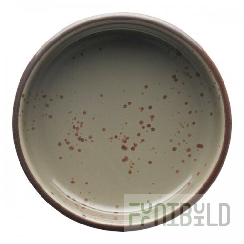 International Tableware Splash 2 oz. Green Smoke Stoneware Sauce Dish - 36/Case