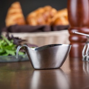 TableCraft 9805 5 oz. Stainless Steel Gravy Boat