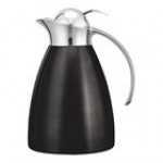 Service Ideas Marquette 33.8 oz. Brushed Stainless Steel Insulated Carafe / Server with Push Button Lid MAR10BSPB