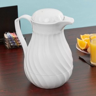 Vollrath 52164 SwirlServe 64 oz. White Hot-N-Cold Beverage Server Vollrath 52164 SwirlServe 64 oz. White Hot-N-Cold Beverage Server