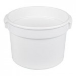 TableCraft CW1312W 5 Qt. White Cast Aluminum Half Soup Bowl