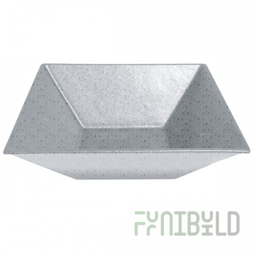 G.E.T. Enterprises BSD16G Bugambilia 13.5 Qt. Classic Textured Finish Gray Granite Resin-Coated Aluminum XL Deep Square Bowl