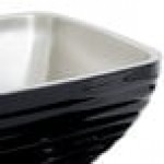 Vollrath 4763560 Double Wall Square Beehive 5.2 Qt. Serving Bowl - Black Black