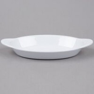GET Enterprises OVB-5-W Oval Acclaim 5 oz. White Oval Melamine Side Dish Bowl - 24/Case