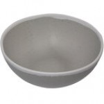 GET B-305-CRM Pottery Market 1.5 Qt. Glazed Cream Melamine Bowl with Brown Trim - 12/Case