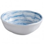 Elite Global Solutions D4134R Van Gogh Black 9 oz. Round Melamine Bowl - 6/Case