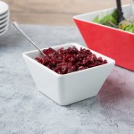 Vollrath V22201 20 oz. White Small Square Melamine Bowl