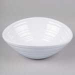 Elite Global Solutions DS85PB-W Swirl 12 oz. White Melamine Pasta / Soup Bowl - 6/Case