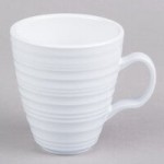 Elite Global Solutions DS85PB-W Swirl 12 oz. White Melamine Pasta / Soup Bowl - 6/Case