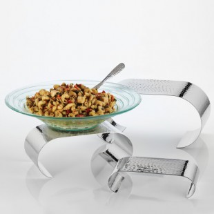 American Metalcraft CRH3 3-Piece Hammered Stainless Steel Curl Riser Set