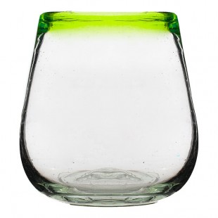 10 Strawberry Street Lime Rim 16 oz. Stemless Wine Glass - 6/Case 10 Strawberry Street Lime Rim 16 oz. Stemless Wine Glass - 6/Case
