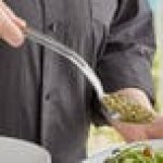 Vollrath 46720 Miramar® 1 oz. Stainless Steel Open Handle Solid Oval Serving Spoon
