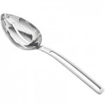 Vollrath 46720 Miramar® 1 oz. Stainless Steel Open Handle Solid Oval Serving Spoon