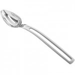 Vollrath 46720 Miramar® 1 oz. Stainless Steel Open Handle Solid Oval Serving Spoon