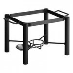 Acopa 4 Qt. Half Size Wrought Iron Pillar Chafer Set with Stainless Steel Cover and Handle