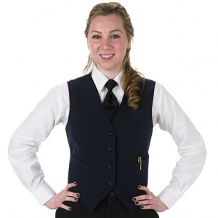 Henry Segal Women's Customizable Navy Blue Basic Server Vest - 2XL