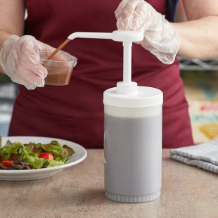 TableCraft Condiment Pump Kit with 1 oz. Pump and 1 Qt. Jug TableCraft Condiment Pump Kit with 1 oz. Pump and 1 Qt. Jug