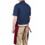 Chef Revival Burgundy Poly-Cotton Customizable Bib Apron with 1 Pocket - 34 Chef Revival Burgundy Poly-Cotton Customizable Bib Apron with 1 Pocket - 34