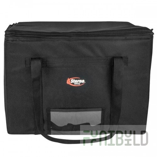 Sterno Catering Space Saver 70515 Black Extra-Large Collapsible Insulated Food Carrier, 24