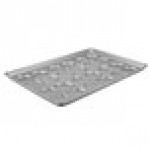 Chicago Metallic 42445 Glazed Aluminized Steel 24 Mold 2.82 oz. Clustered ePAN Hamburger Bun / Muffin Top / Cookie Pan - 17 11/16