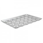 Chicago Metallic 42445 Glazed Aluminized Steel 24 Mold 2.82 oz. Clustered ePAN Hamburger Bun / Muffin Top / Cookie Pan - 17 11/16