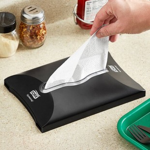 Tork Xpressnap Signature 250 Capacity Black Interfold In-Counter Napkin Dispenser N4 Tork Xpressnap Signature 250 Capacity Black Interfold In-Counter Napkin Dispenser N4