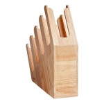 Acopa Wood 4-Section Slanted Cup and Lid Organizer