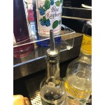Acopa Stainless Steel Tapered Liquor Pourer with Flip Cap - 12/Pack