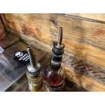 Acopa Stainless Steel Tapered Liquor Pourer with Flip Cap - 12/Pack